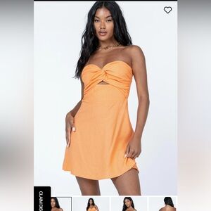 Princess Polly FALLING FOR YOU MINI DRESS ORANGE